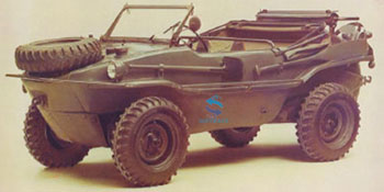 армейский автомобиль-амфибию Volkswagen VW-166 Schwimmwagen